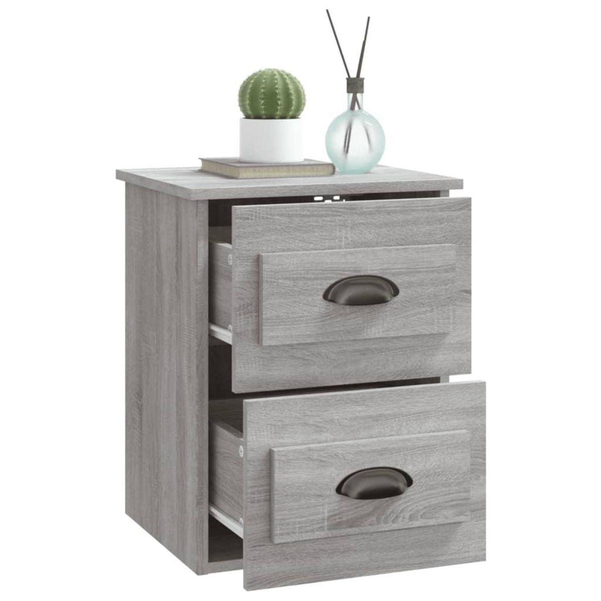 VIDAXL Table de chevet murale sonoma gris 41,5x36x53 cm