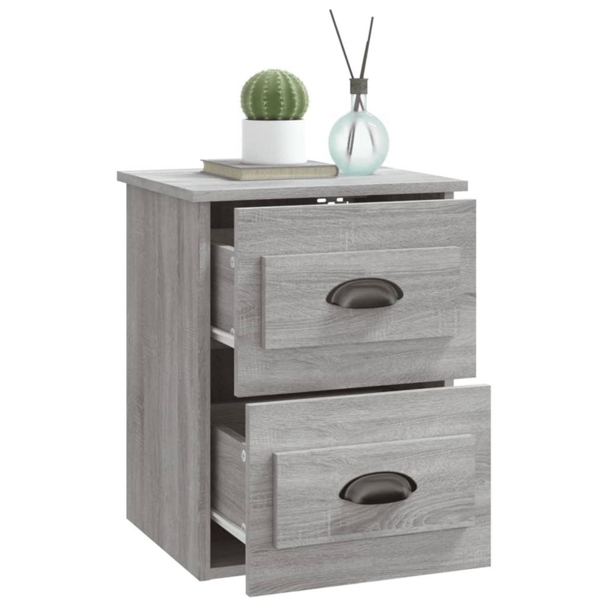VIDAXL Table de chevet murale sonoma gris 41,5x36x53 cm