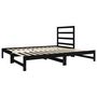 Voir la diapositive 5 : VIDAXL Lit coulissant sans matelas noir 2x(90x190) cm