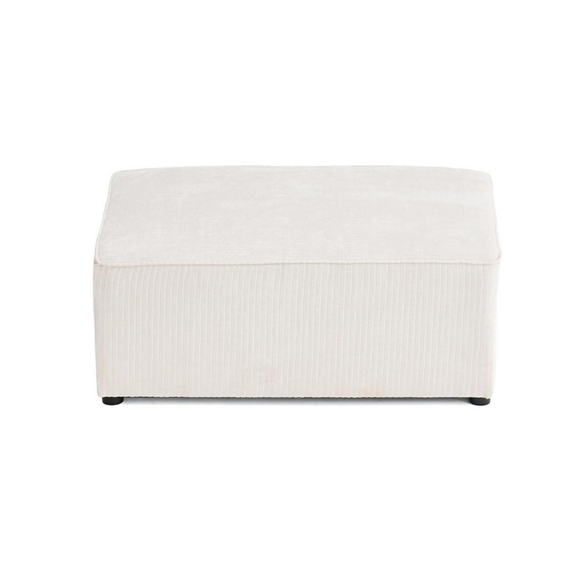 BEST MOBILIER Topaze - pouf - en velours côtelé plat