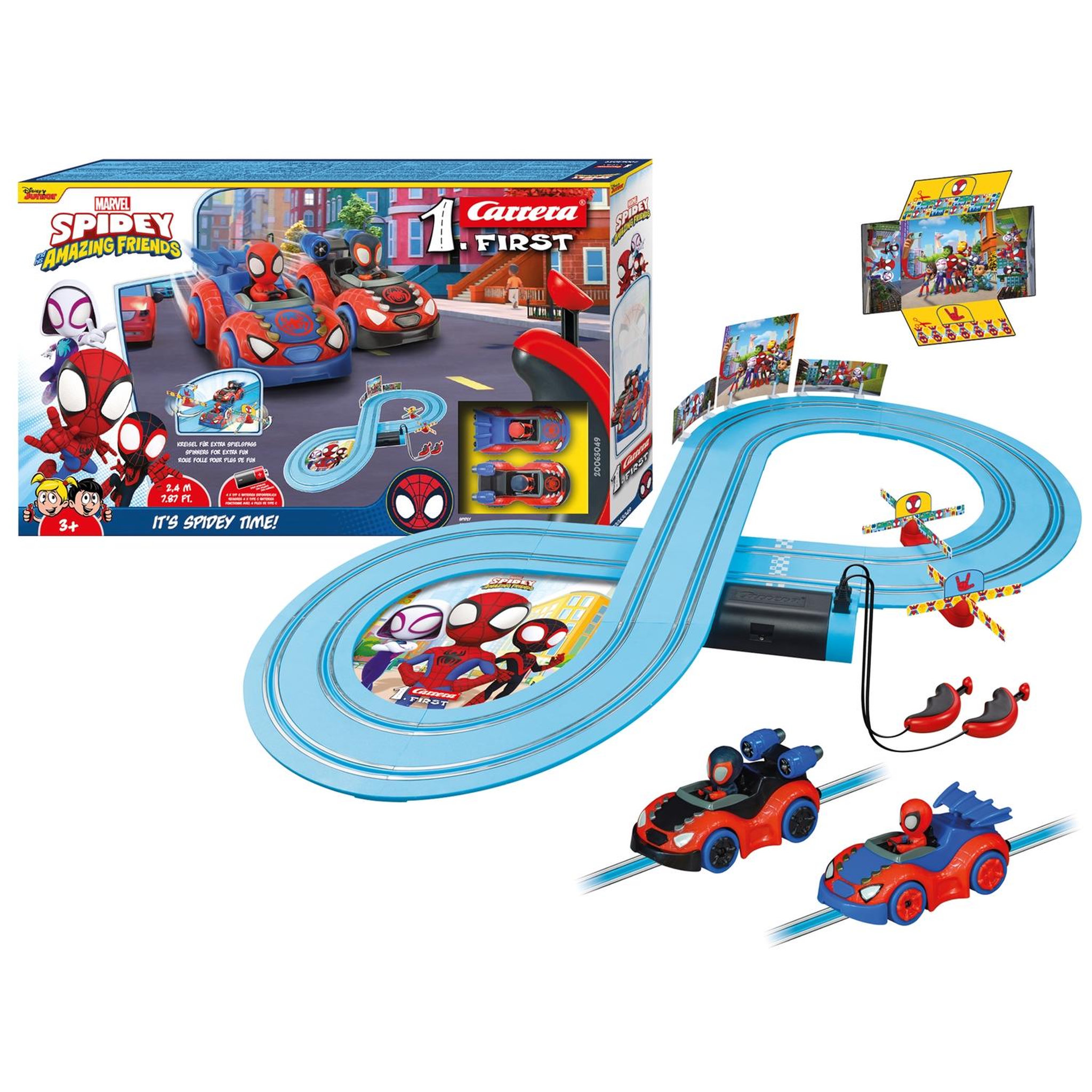 Voir la diapositive 3 : Carrera Circuit de course Spidey - It's Spidey Time!, Longueur 2,4 m, Echelle des voitures 1/50, Carrera First, Des 3 ans