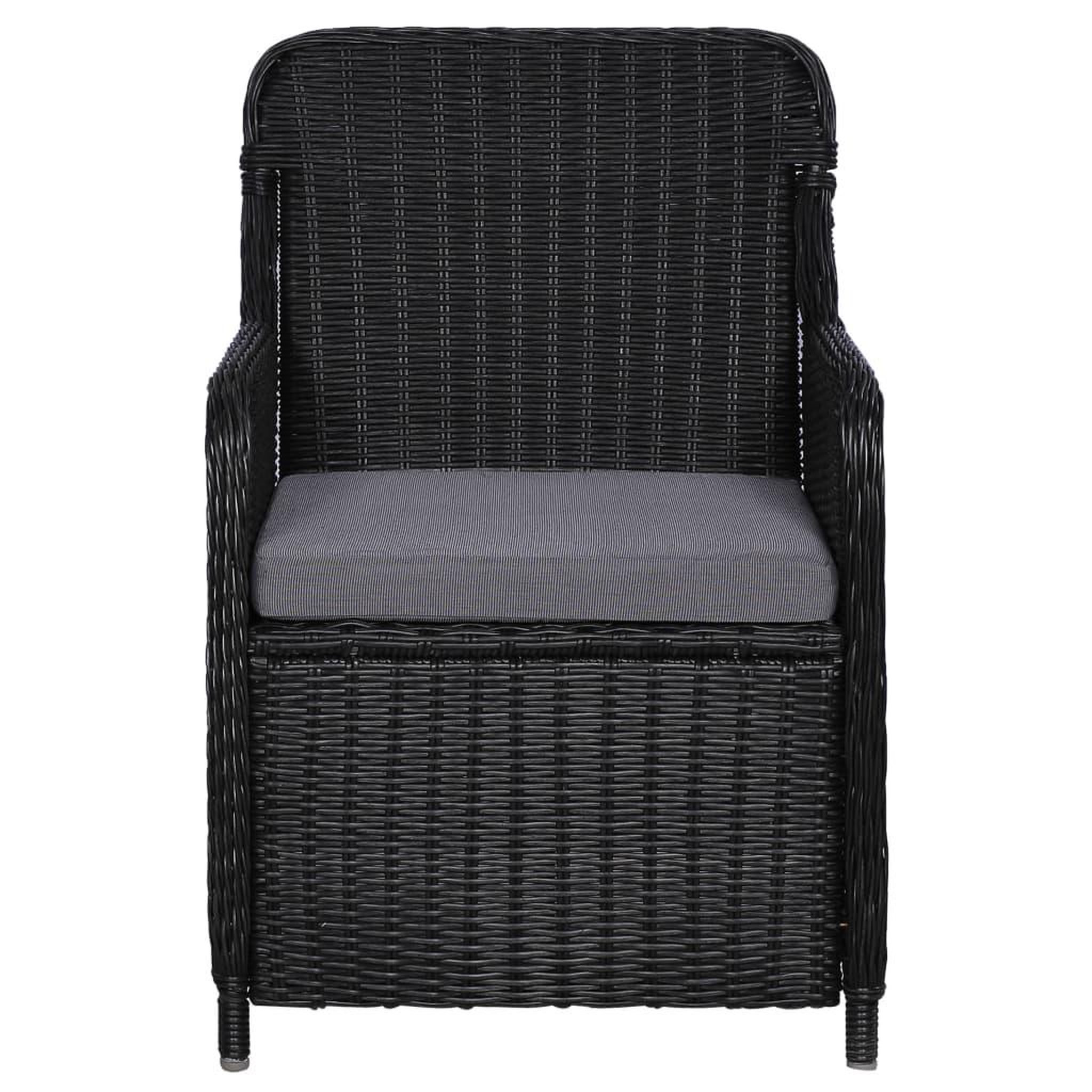 Voir la diapositive 4 : VIDAXL Ensemble a manger de jardin 7 pcs Noir