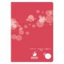 AUCHAN Cahier piqué polypro 21x29,7cm 140 pages grands carreaux Seyes rouge motif ronds