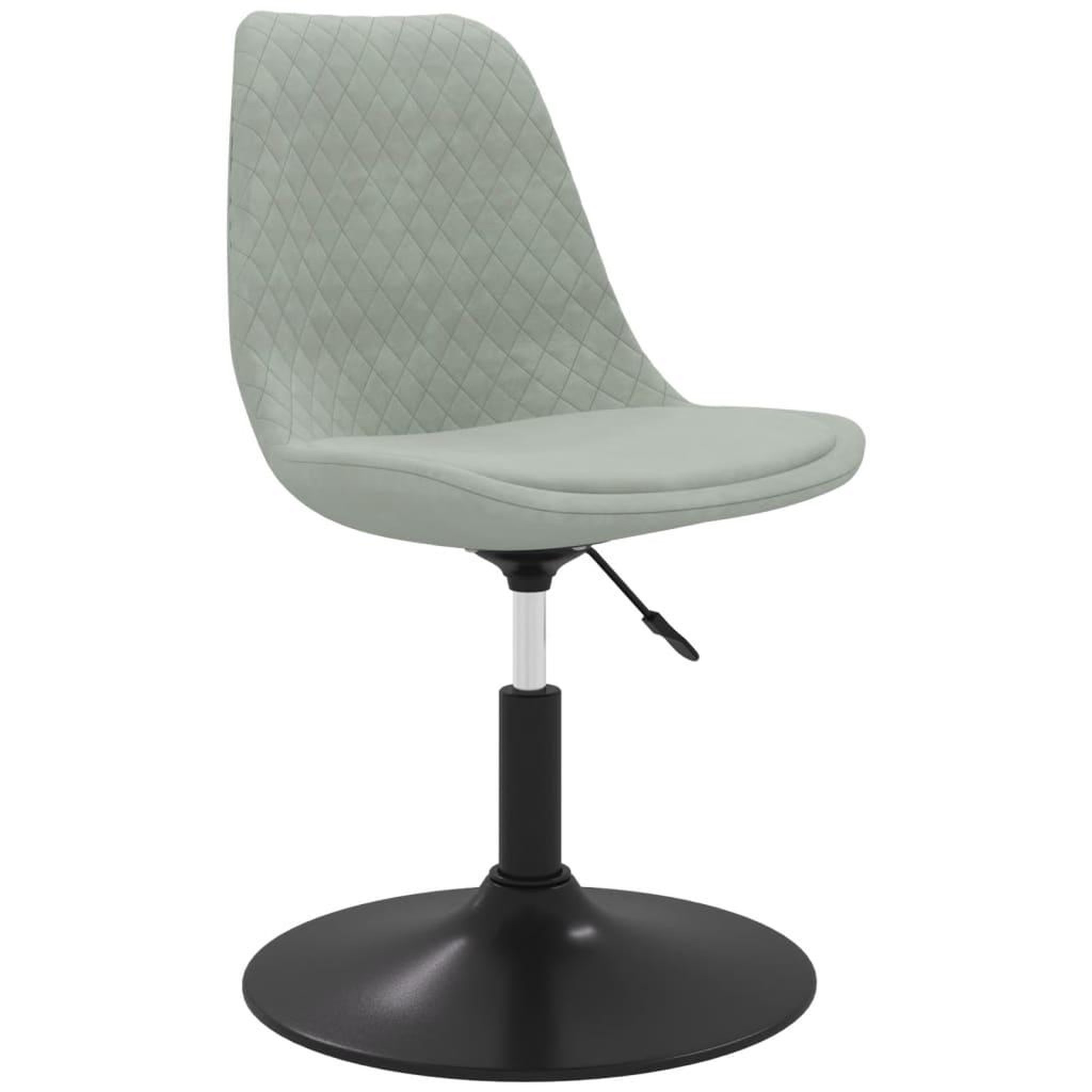 Voir la diapositive 3 : VIDAXL Chaises pivotantes a manger lot de 6 Gris clair Velours