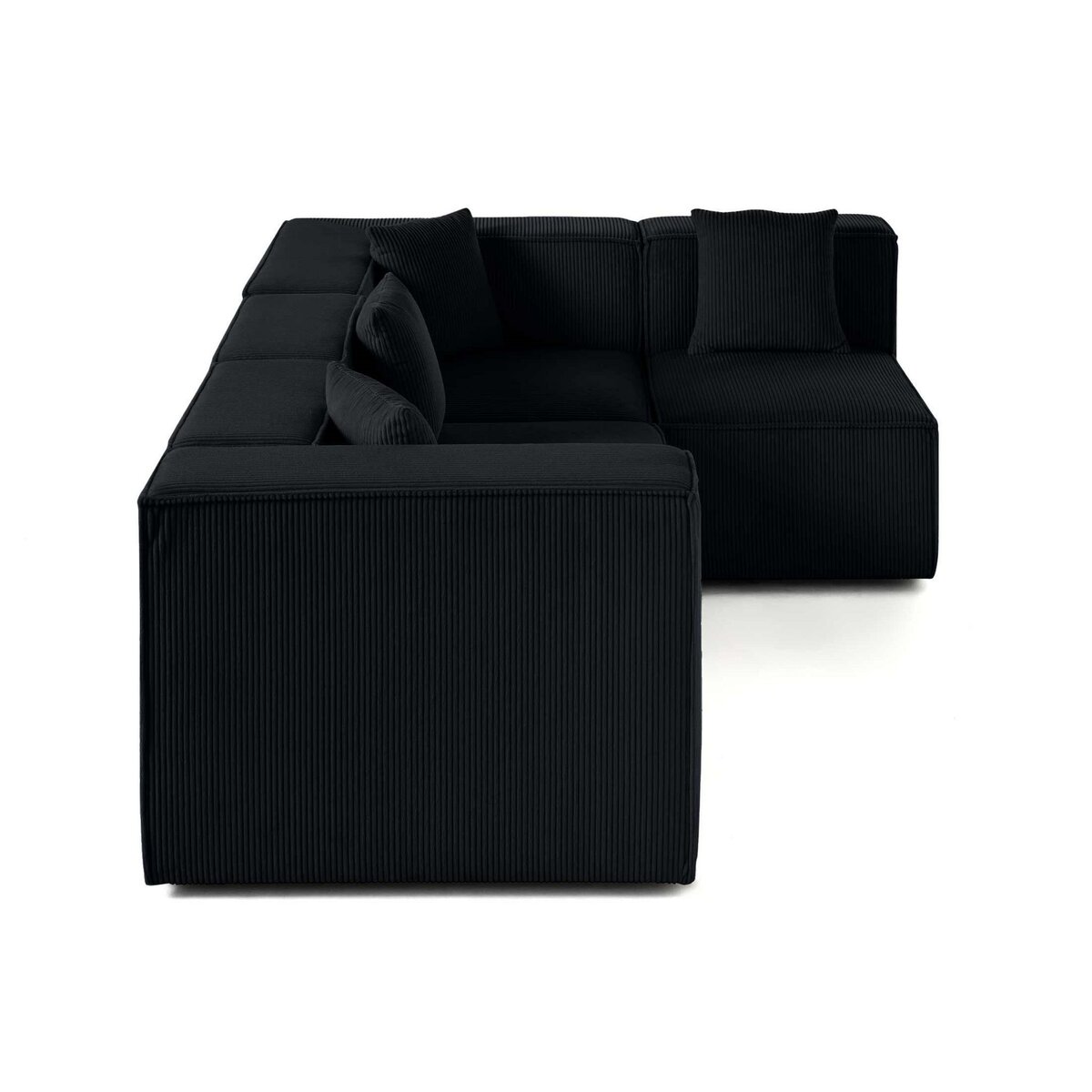 LISA DESIGN Arty - canapé modulable d'angle droit 4 places - en velours côtelé