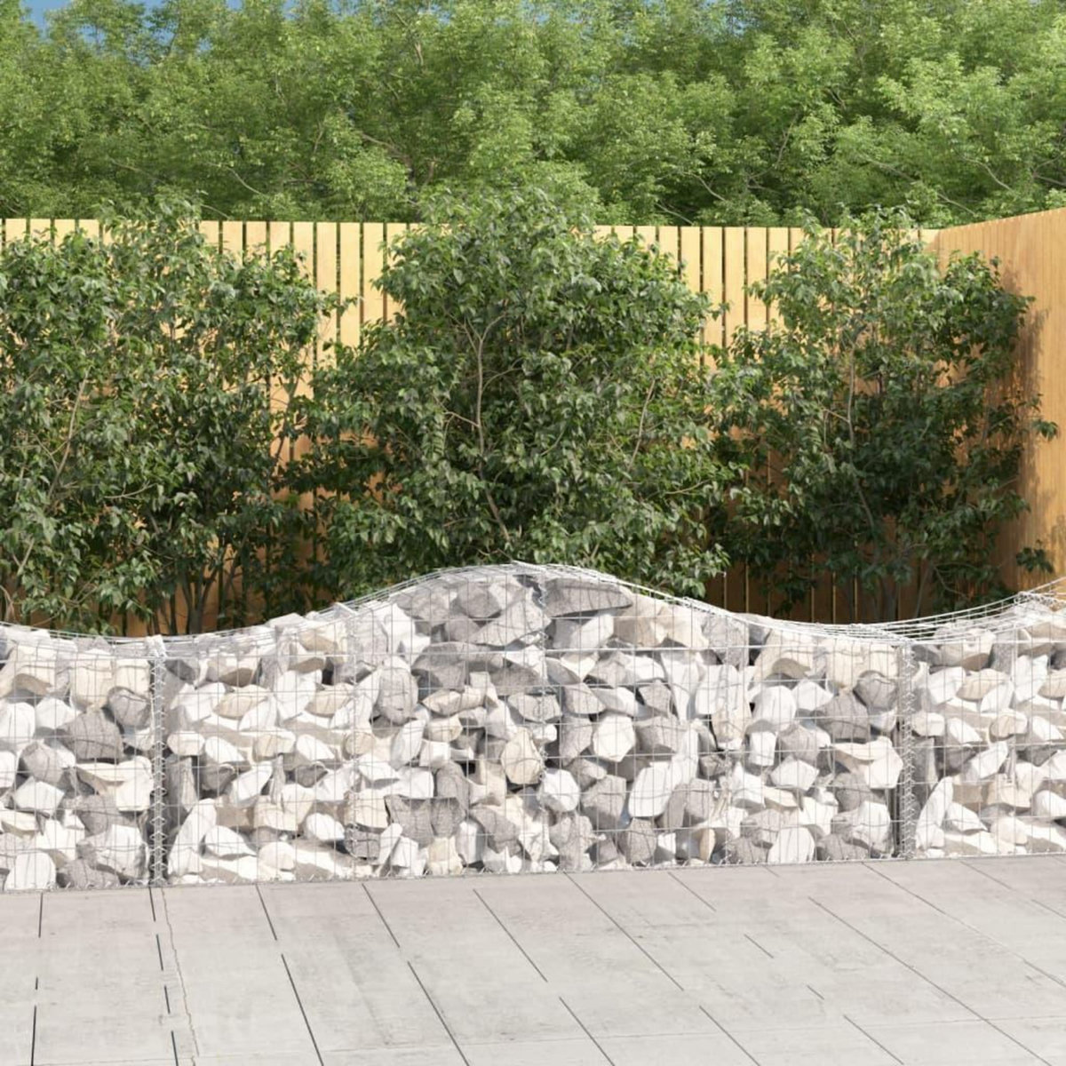 VIDAXL Panier de gabions arque 200x50x60/80 cm Fer galvanise