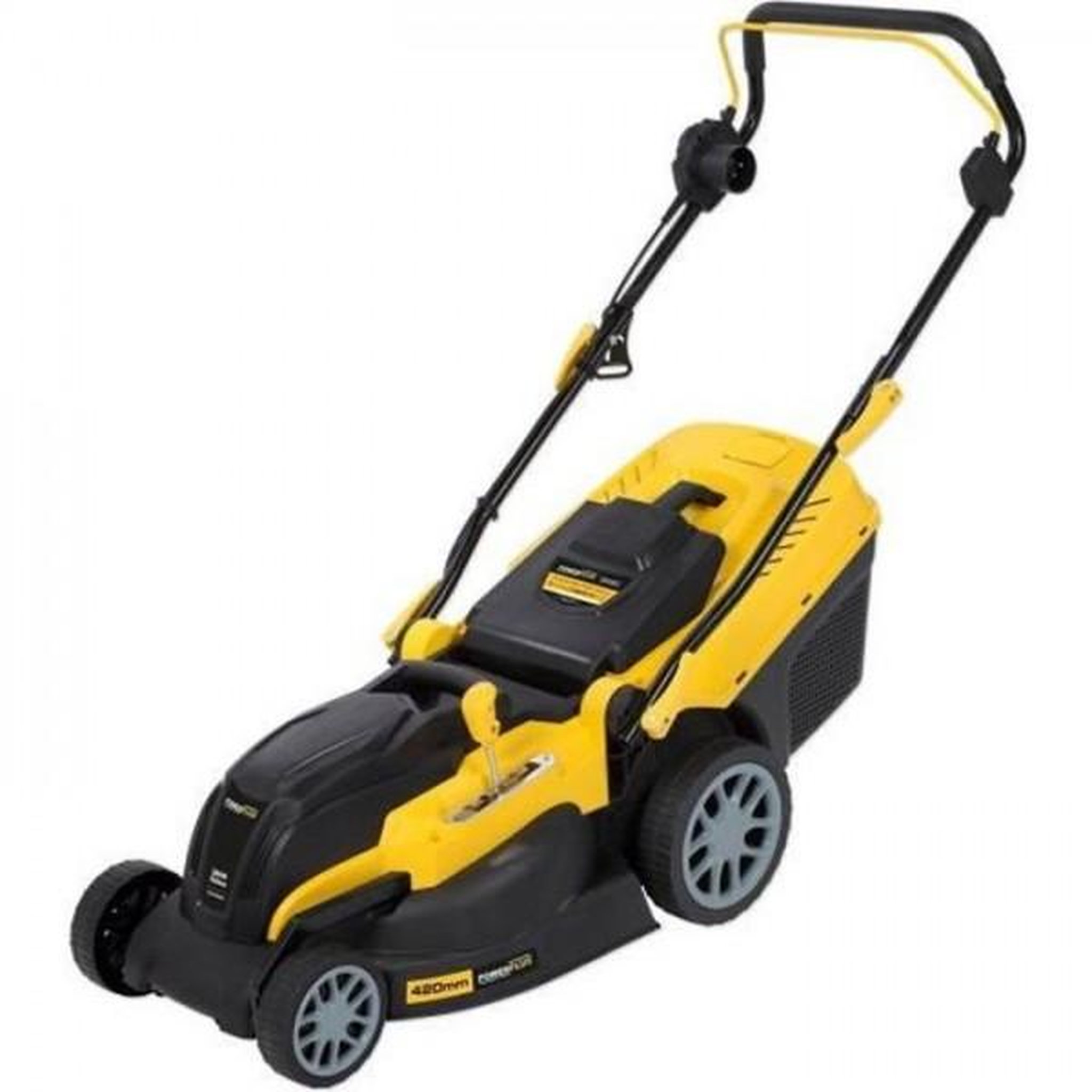 POWERPLUS Tondeuse a Gazon   Gazon Électrique POWERPLUS POWXG6281 - 2000W, 420mm Ø, Ramassage, Mulching, Éjection Arriere