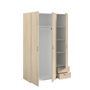 Voir la diapositive 2 : Armoire 3 portes 2 tiroirs L120cm DAISY