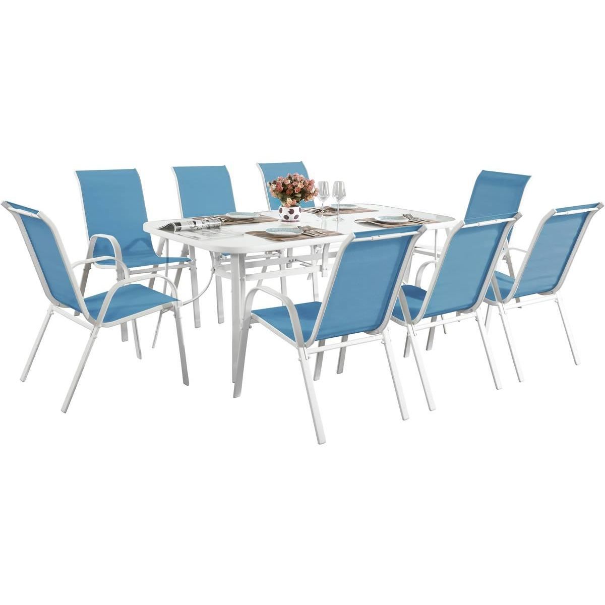 Habitat et Jardin Salon de jardin  Cordoba XL 180  - Phoenix - Bleu