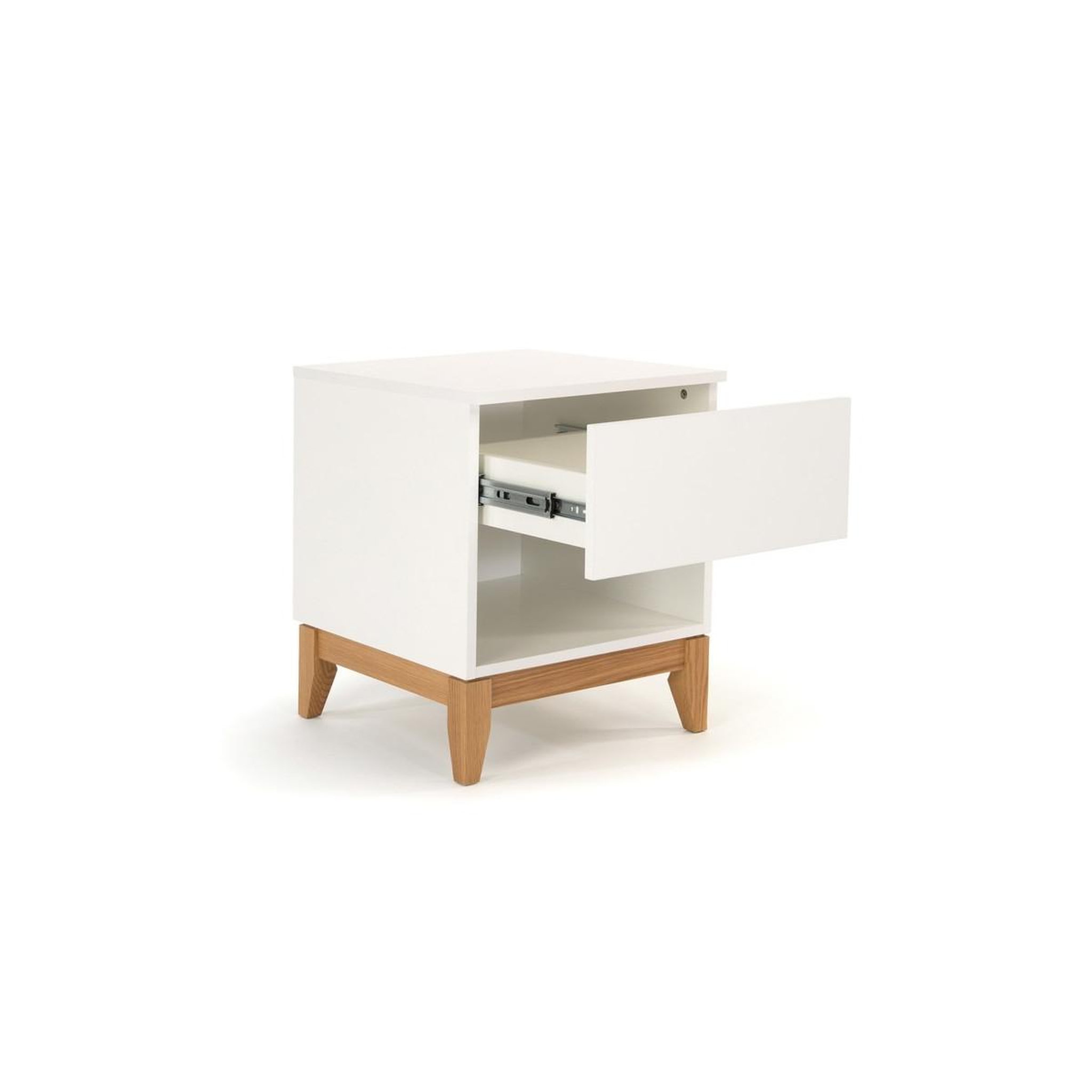 Voir la diapositive 4 : Paris Prix Table de chevet design  blanco  55cm blanc