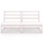 Voir la diapositive 3 : VIDAXL Canape a 2 places de jardin Blanc Bois de pin solide
