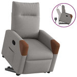 VIDAXL Fauteuil inclinable taupe tissu