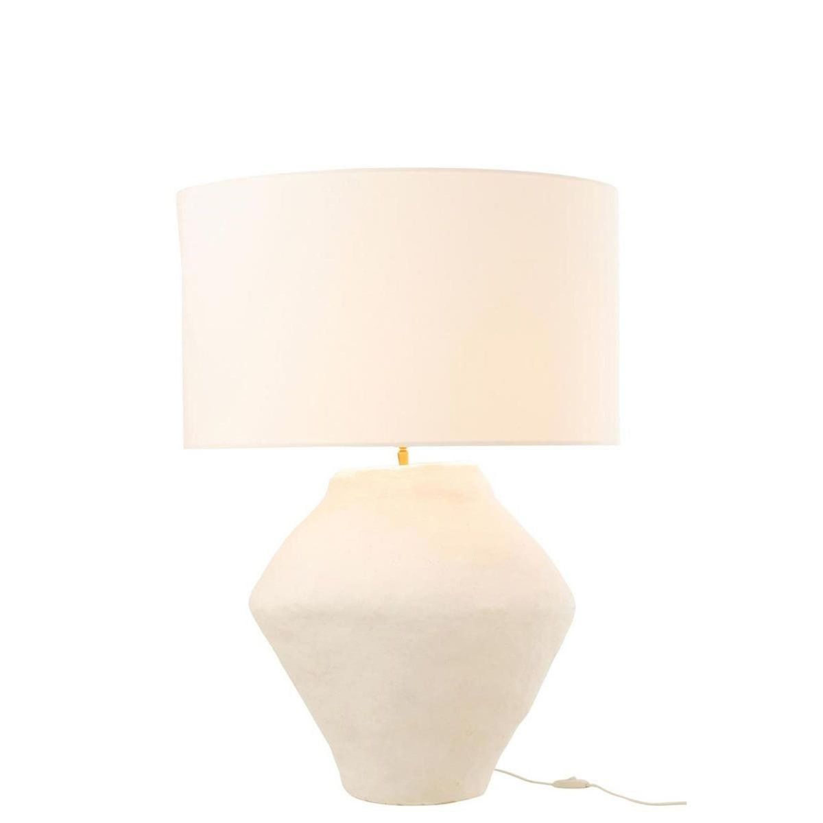 Paris Prix Lampe à Poser Papier Mâché  Bali Bliss  85cm Blanc