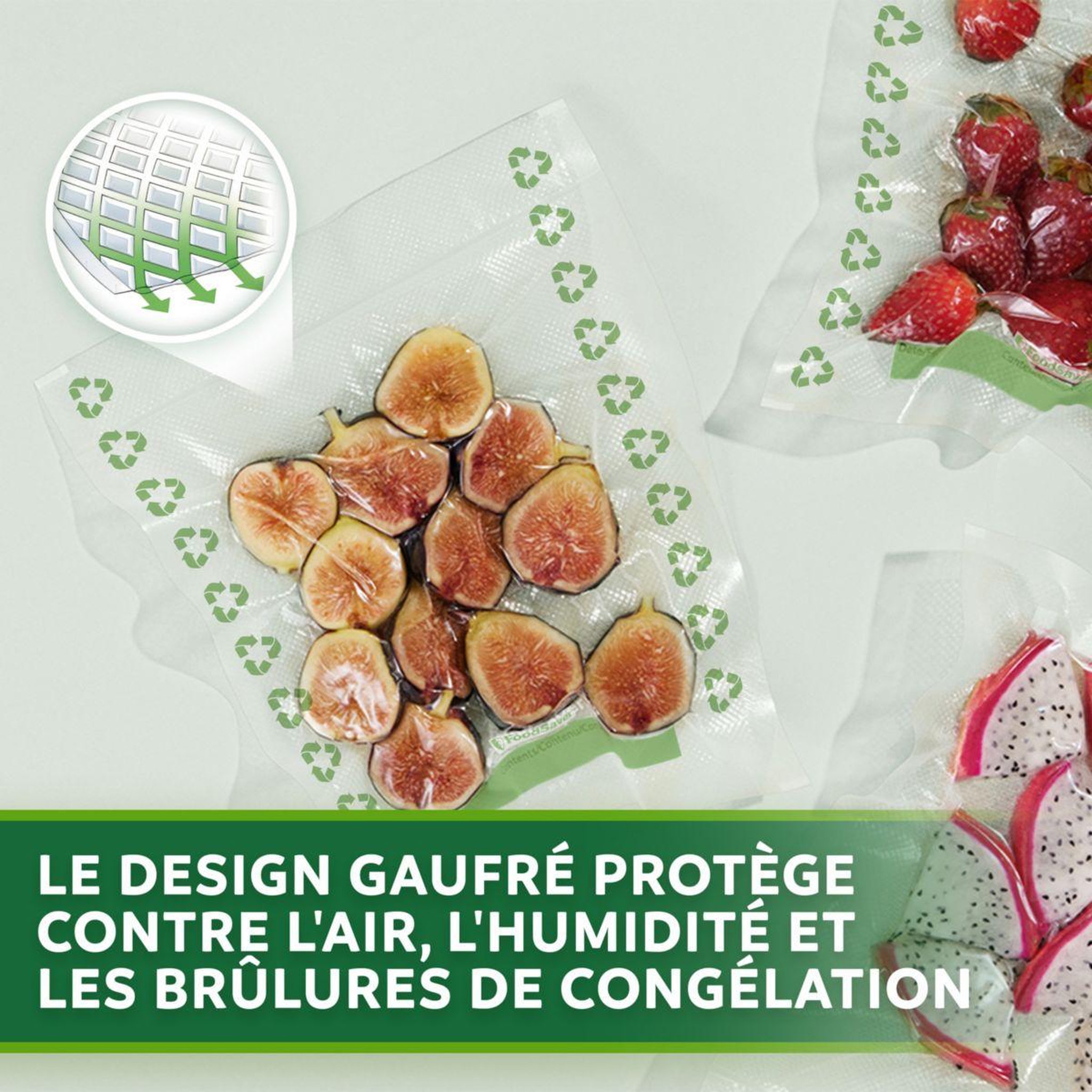 Voir la diapositive 3 : FOODSAVER Sac sous vide fsbe3202x01 25 sacs 3.87l