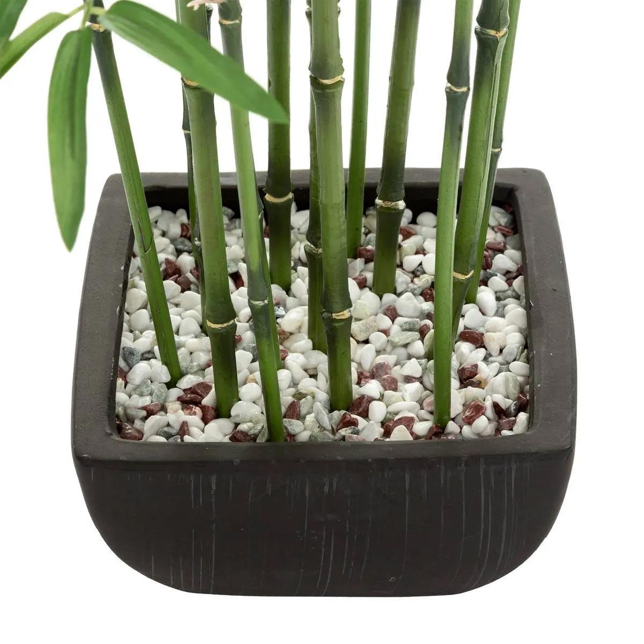 Voir la diapositive 3 : ATMOSPHERA Plante artificielle en pot  bambou  183cm vert & noir