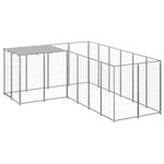 VIDAXL Chenil Argente 4,84 m^2 Acier