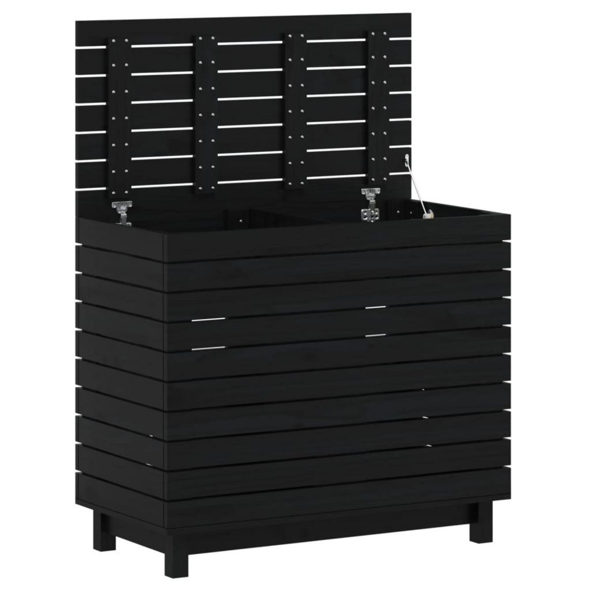 VIDAXL Panier a linge 88,5x44x76 cm bois massif de pin