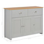 Voir la diapositive 6 : VIDAXL Buffet Gris 112x35x81 cm