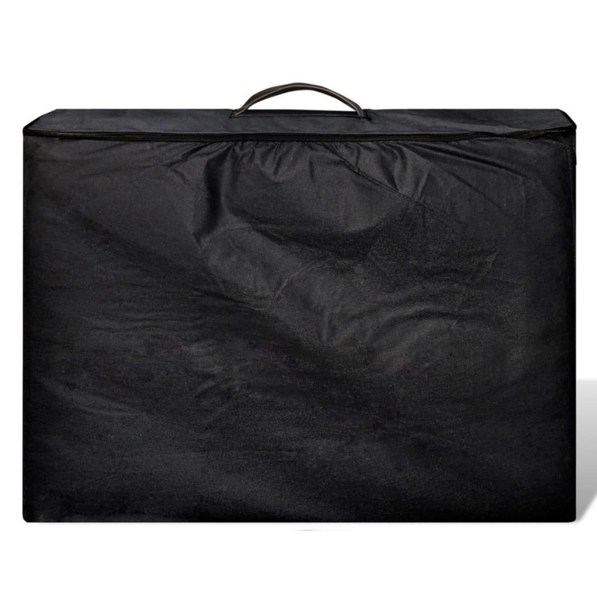 VIDAXL Table de massage pliable Noir 2 zones avec cadre en aluminium