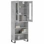 Voir la diapositive 3 : VIDAXL Buffet haut Gris beton 69,5x34x180 cm Bois d'ingenierie