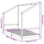 Voir la diapositive 6 : VIDAXL Cadre de lit pour enfants noir 90x200 cm bois de pin massif