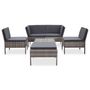 Voir la diapositive 2 : VIDAXL Salon de jardin 6 pcs avec coussins resine tressee gris