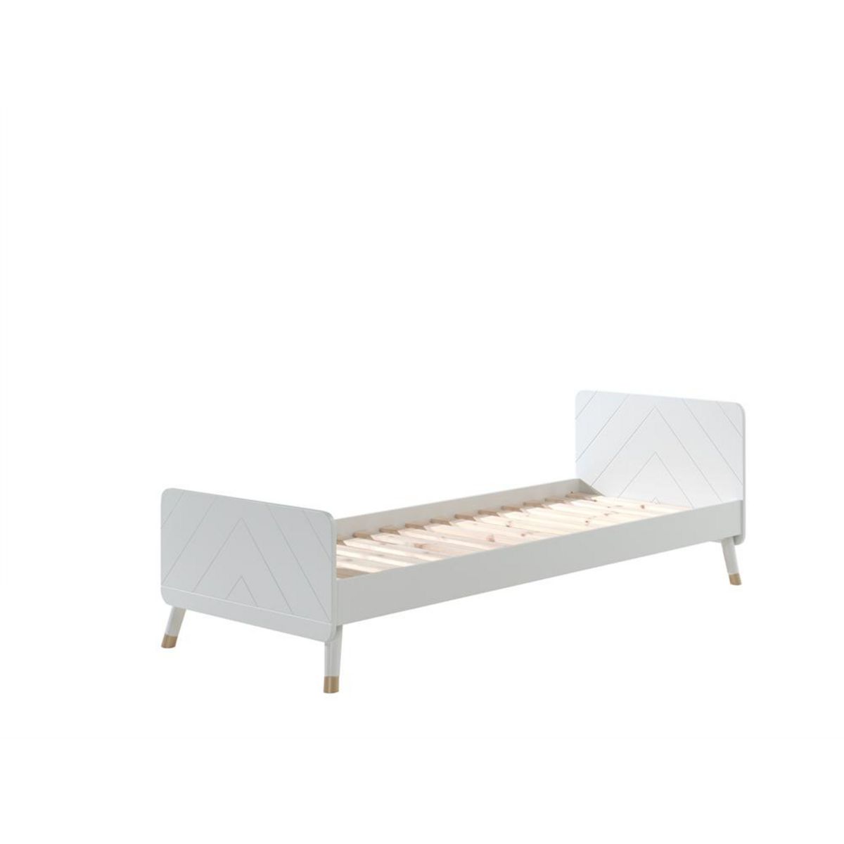 Lit esprit scandinave 90x200cm EMMY