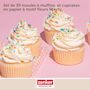 Voir la diapositive 2 : ZENKER Set pâtisserie avec 50 moules à muffins fleurs liberty en papier, 2 bols à mixer, verre mesureur et spatule Zenker