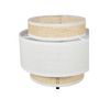 Voir la diapositive 3 : OSTARIA Lampe abat-jour papier rotin 3 niveaux blanc