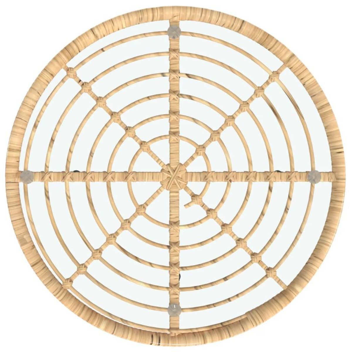 VIDAXL Table de salle a manger Ø80 cm Verre trempe et acier