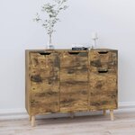 VIDAXL Buffet chene fume 90x30x72 cm bois d'ingenierie