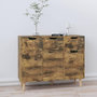 Voir la diapositive 1 : VIDAXL Buffet chene fume 90x30x72 cm bois d'ingenierie