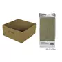 TOILINUX Lot de 6 boites de rangement pliables en polypropylène avec poignée - 30x30x15cm - Vert Olive
