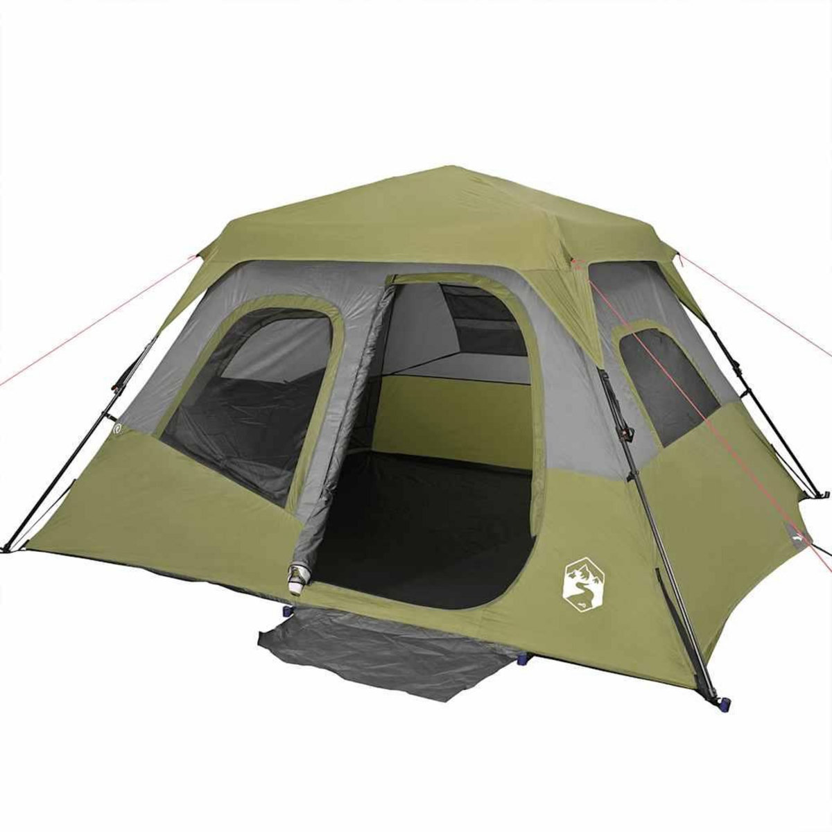 VIDAXL Tente familiale 6 personnes vert liberation rapide impermeable