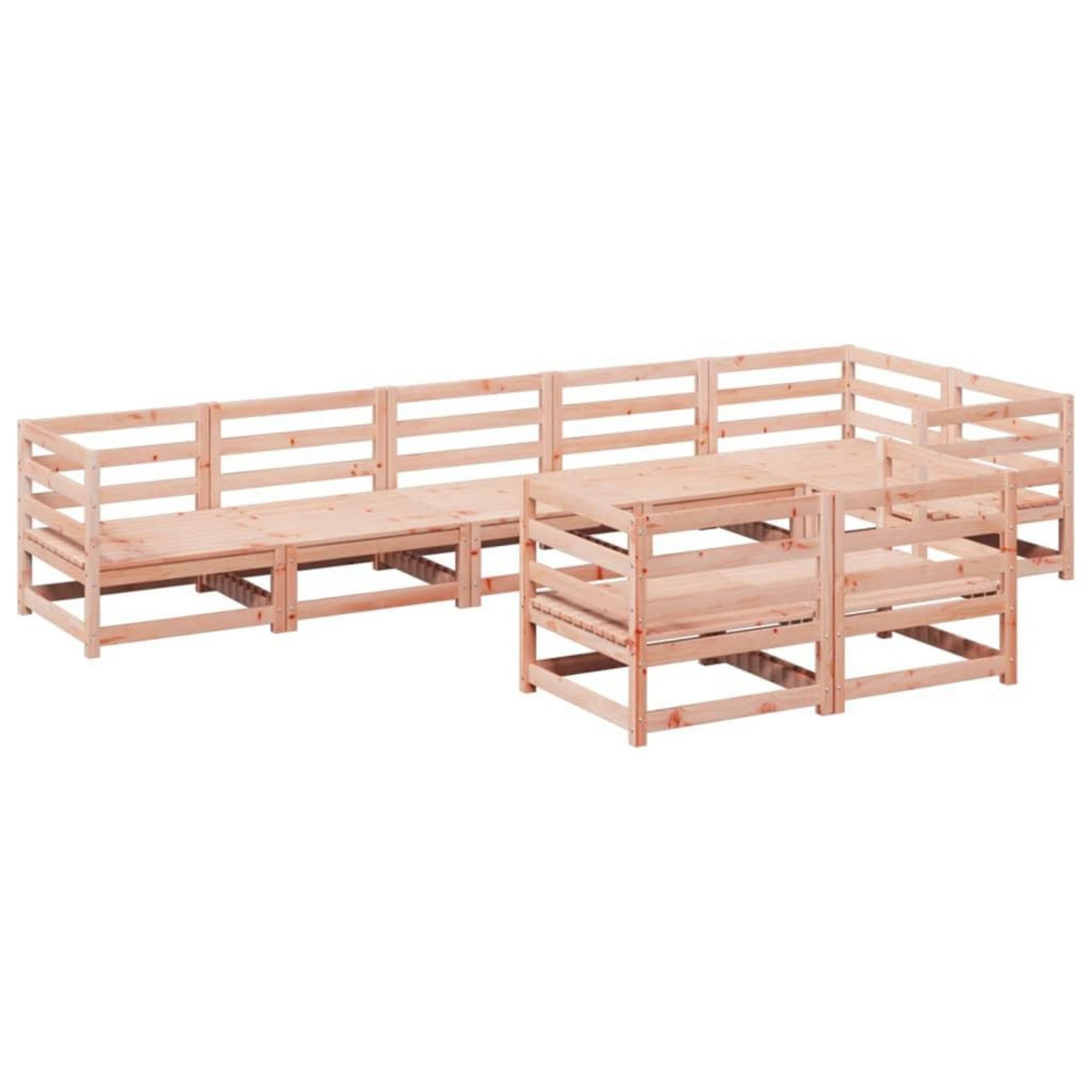 VIDAXL Salon de jardin 8 pcs bois massif sapin de douglas