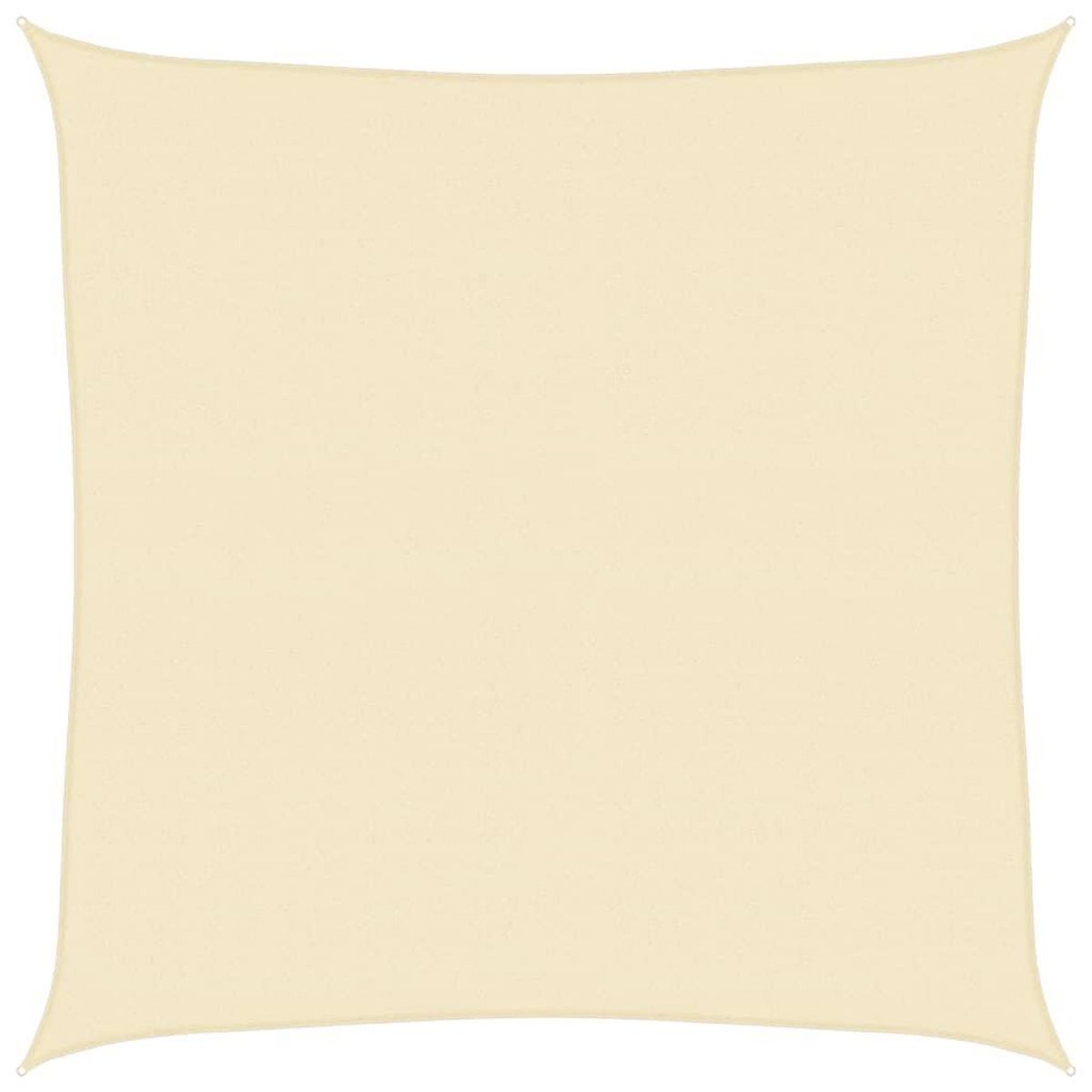 VIDAXL Voile d'ombrage 160 g/m^2 Creme 6x6 m PEHD