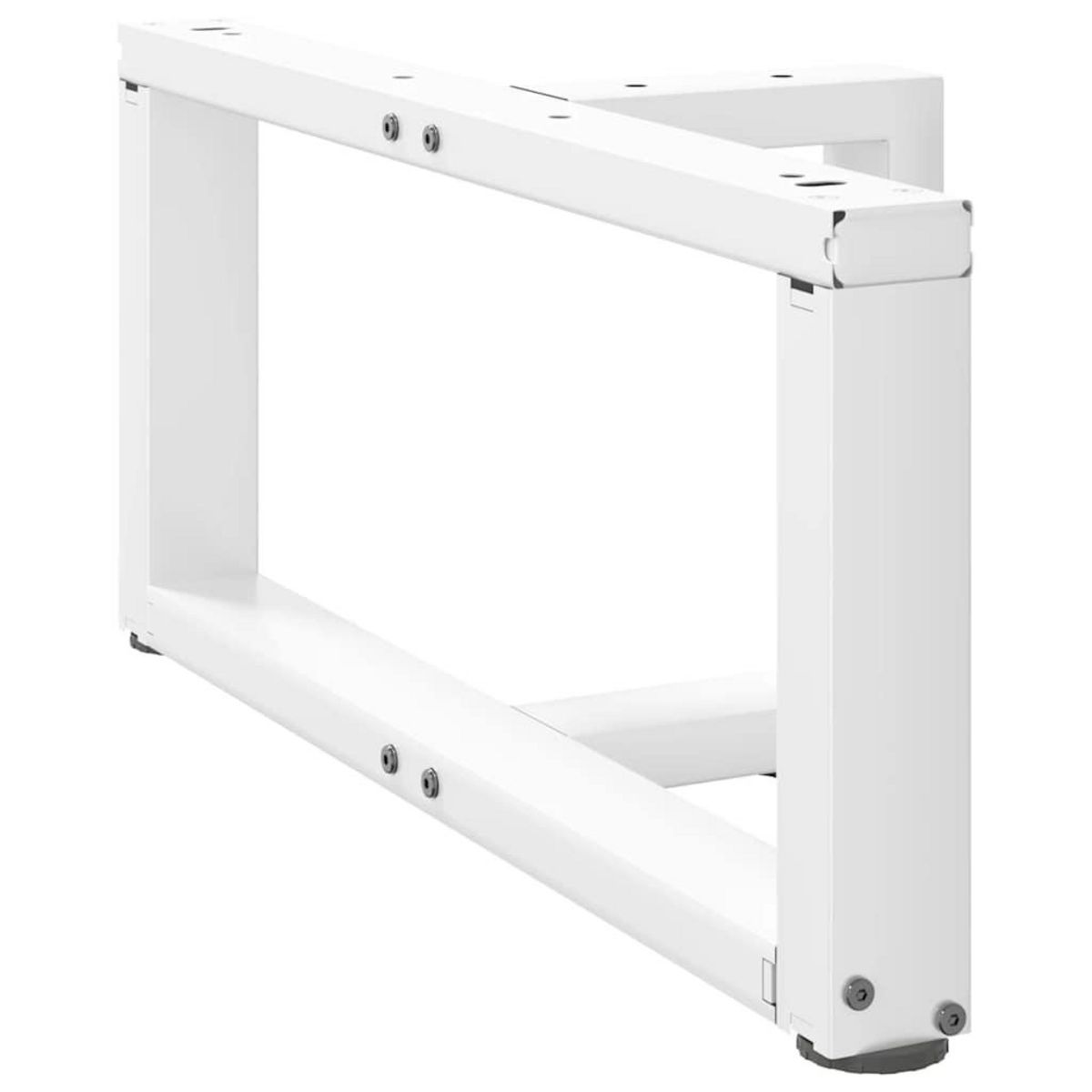 VIDAXL Pieds de table basse en forme de T 2 pcs blanc 60x25x(30-31) cm