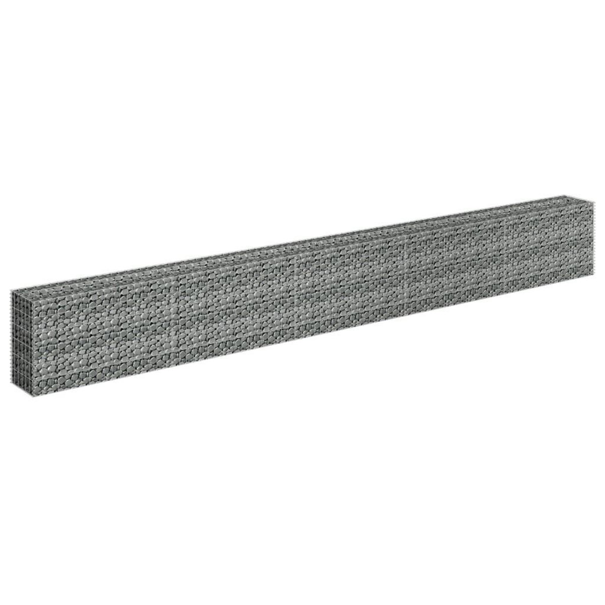 VIDAXL Lit sureleve a gabion Acier galvanise 450x30x60 cm