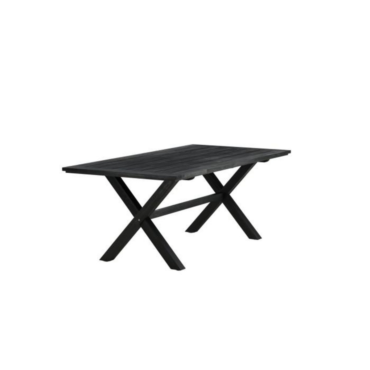 Paris Prix Table de Jardin en Bois  Rives  200cm Noir