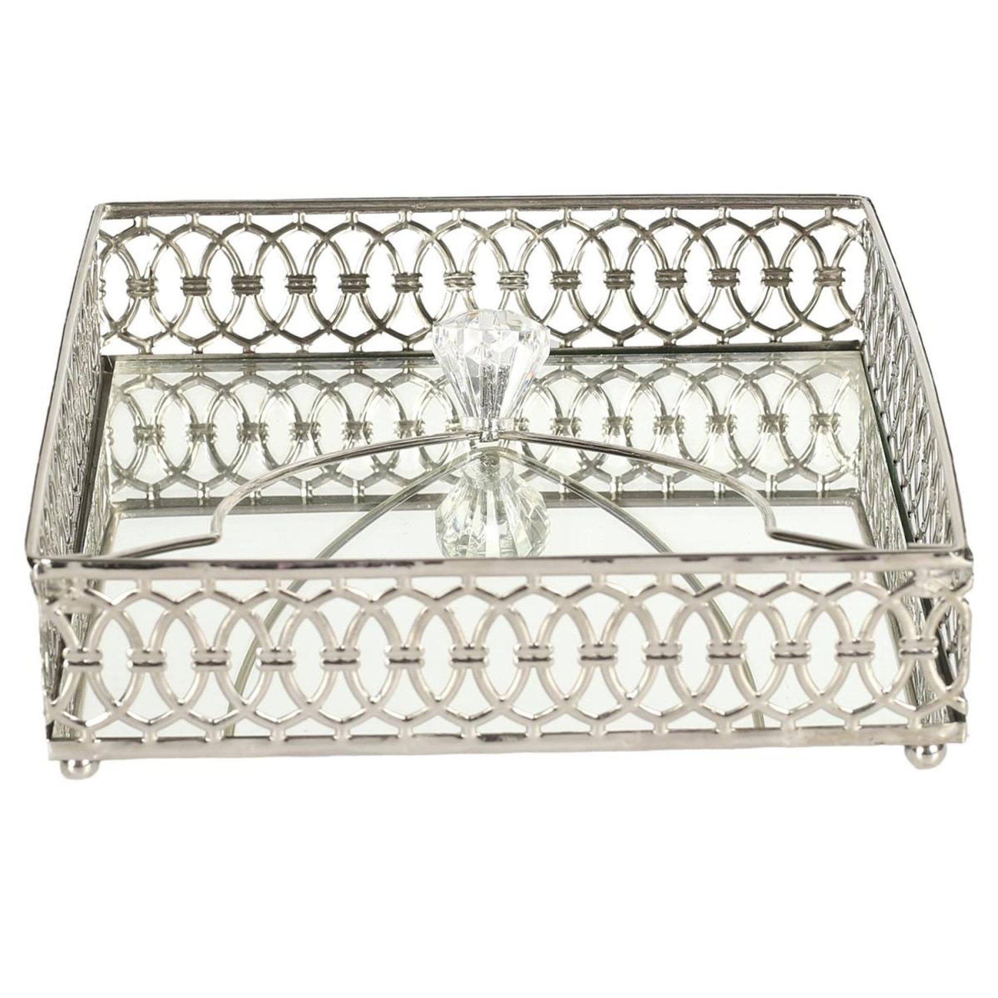 Voir la diapositive 2 : The Home Deco Factory Plateau porte-serviettes  avram  16cm argent