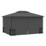 Voir la diapositive 4 : VIDAXL Tonnelle avec parois et toit double 3x4 m Anthracite
