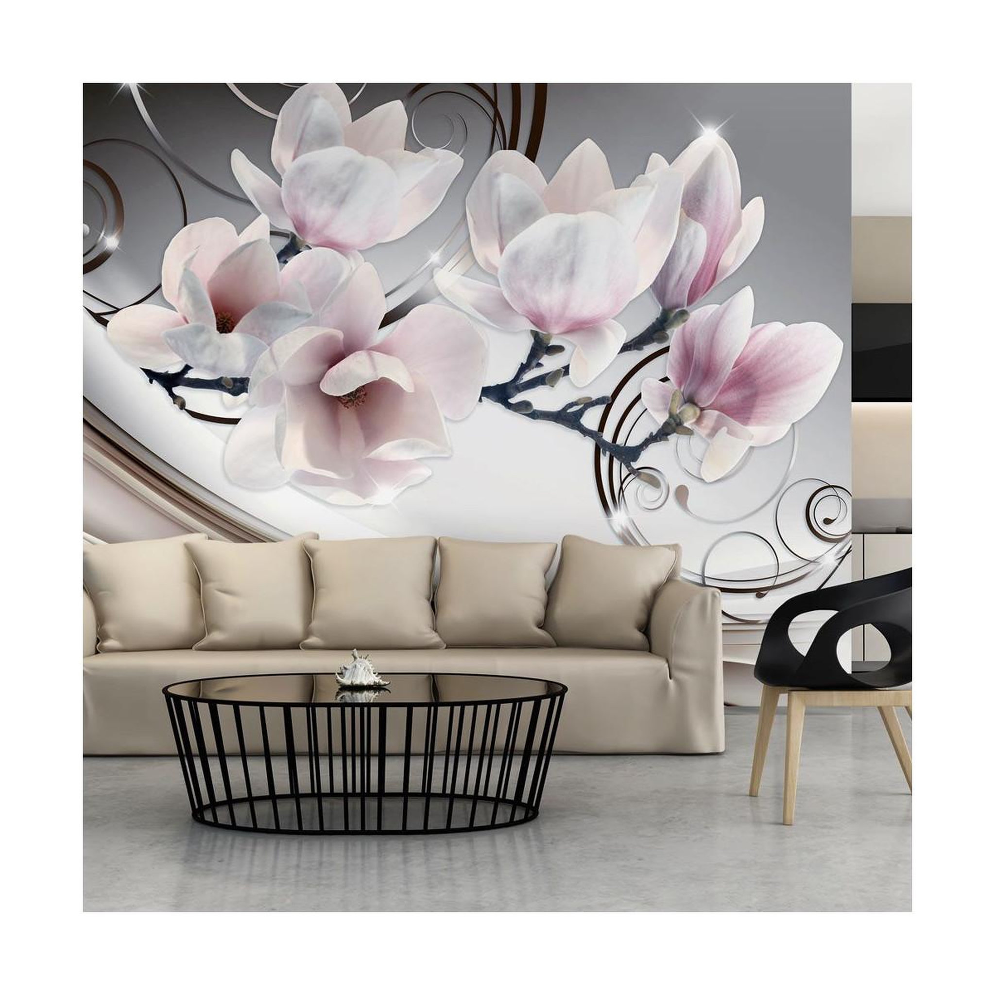 Paris Prix Papier peint  belle magnolia. Coloris disponibles : Multicolore
