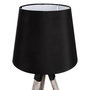 Voir la diapositive 2 : ATMOSPHERA Lampe en bois trépied Runo - H. 58 cm - Noir