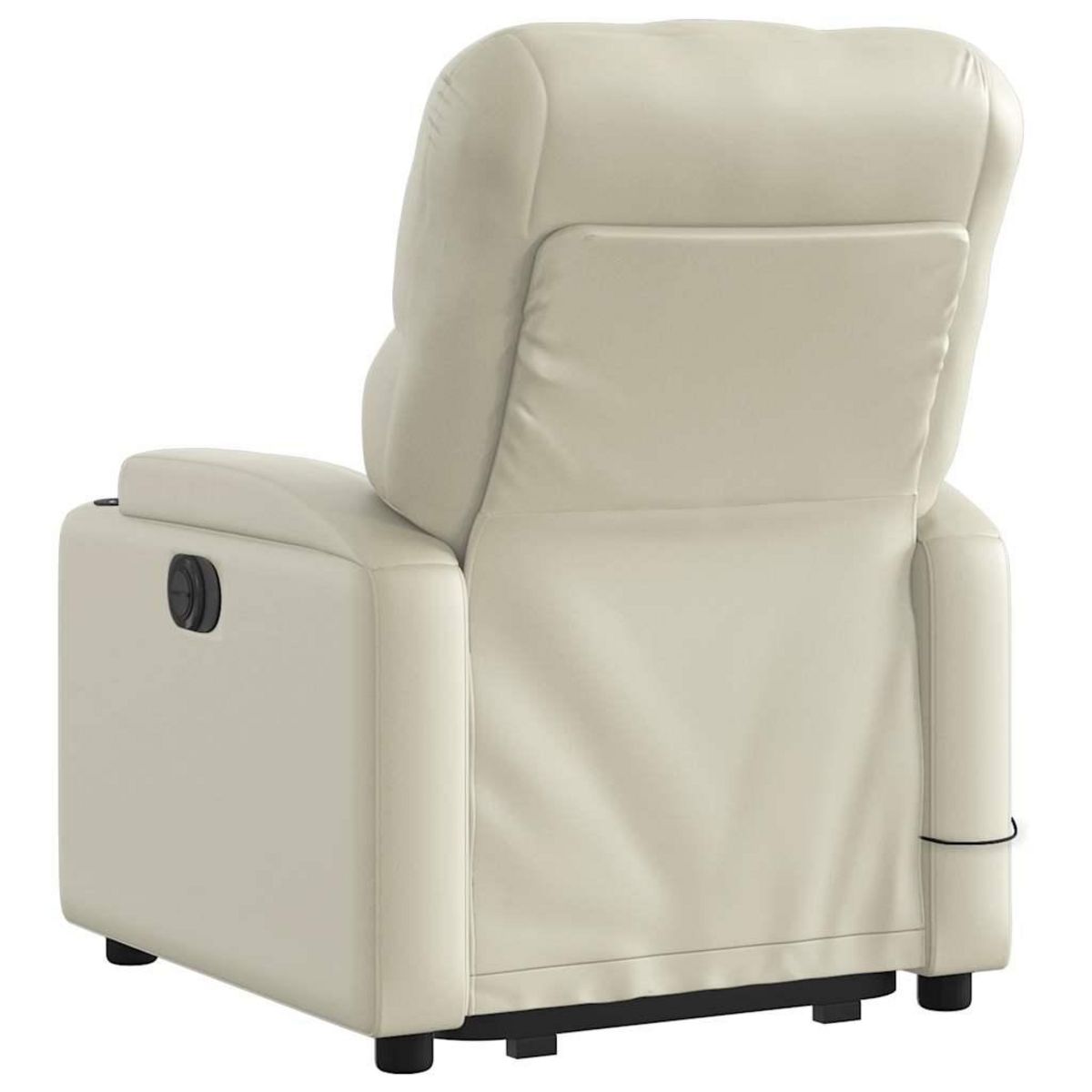 VIDAXL Fauteuil inclinable de massage electrique creme similicuir