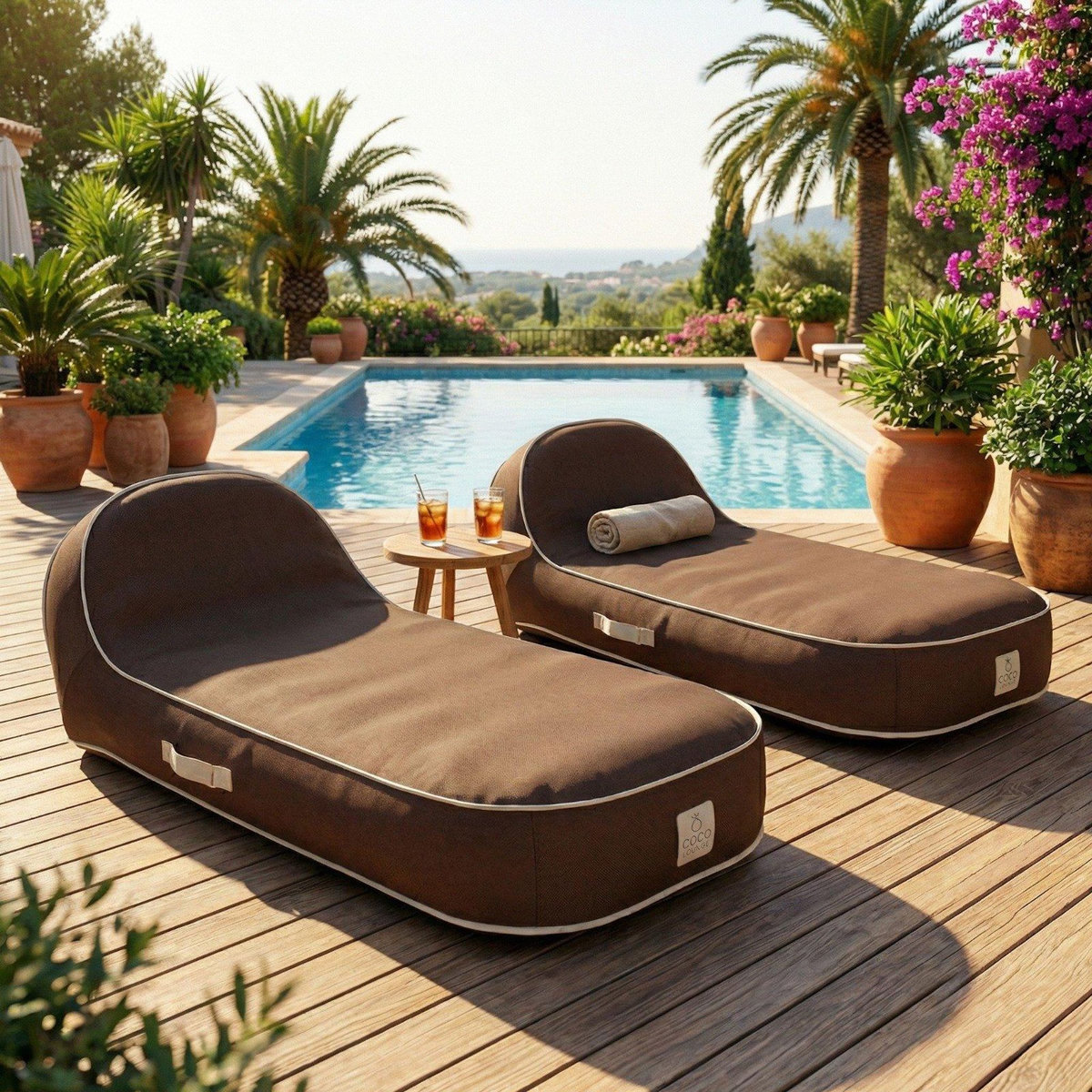 COCO LOUNGE Coco Lounge Transat gonflable PALMA - Plusieurs coloris disponibles