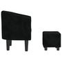 Voir la diapositive 4 : VIDAXL Fauteuil avec repose-pied noir velours