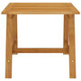 Voir la diapositive 2 : VIDAXL Table a manger de jardin 88x88x74 cm Bois d'acacia massif
