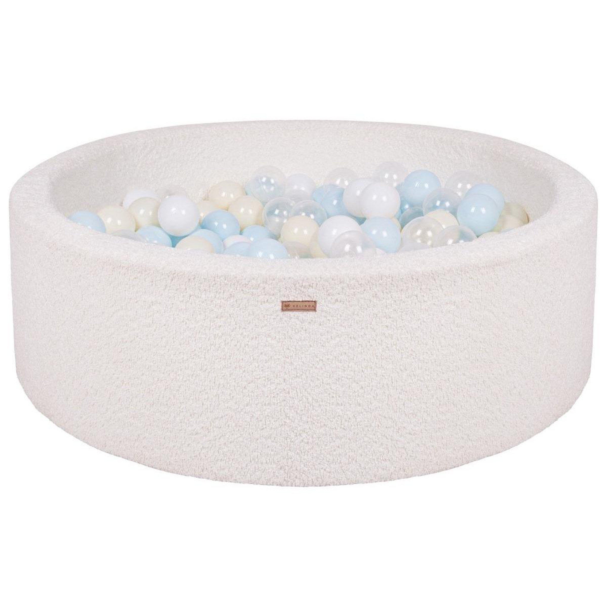 VELINDA Piscine à balles en boucle + 300 balles — crème