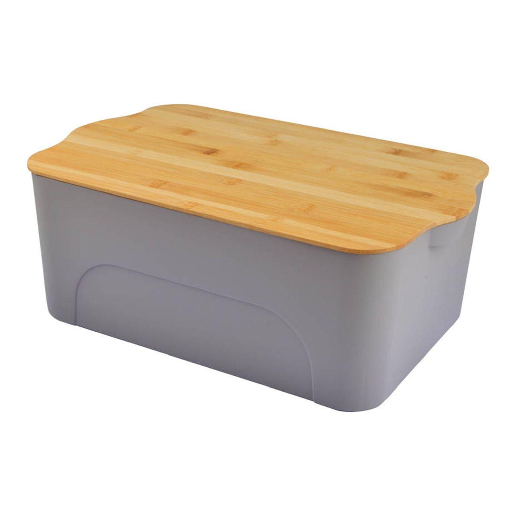 HOMEA Boîte de Rangement Couvercle  Bambou  5L Taupe