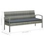 Voir la diapositive 6 : VIDAXL Salon de jardin 5 pcs avec coussins Resine tressee Gris